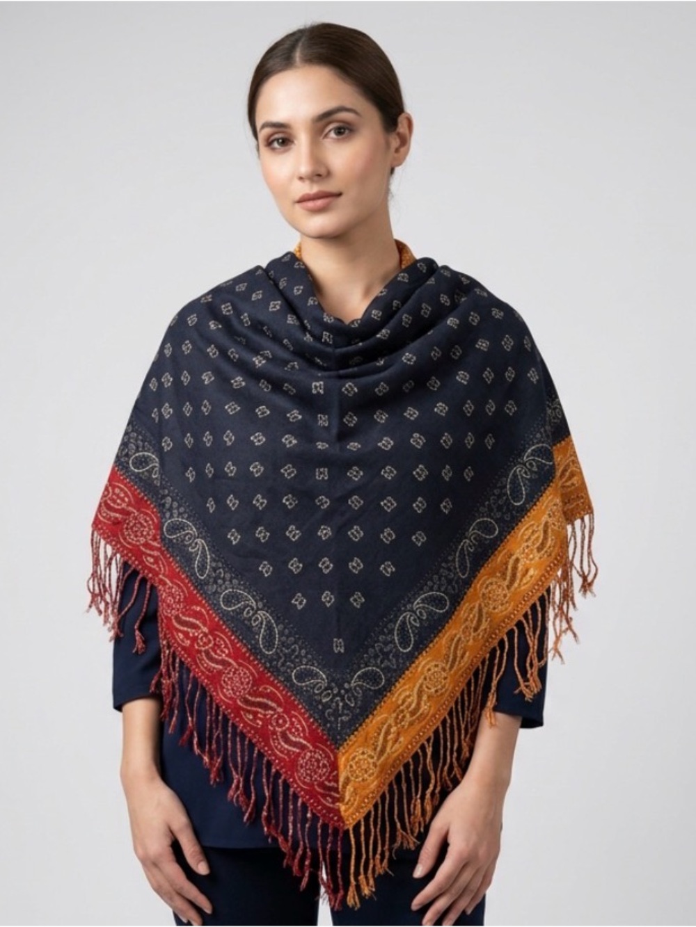 Bandana Multicolored Triangle Shawl